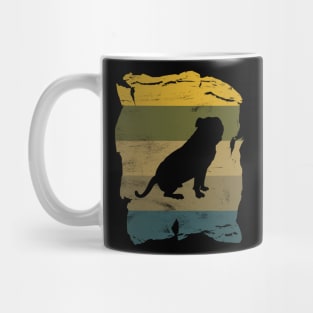 American Bulldog Distressed Vintage Retro Silhouette Mug